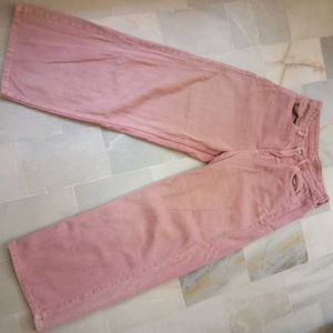 Pink Baggy Straight Pants