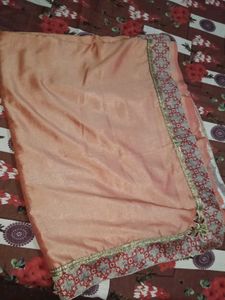Peach saree