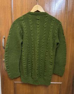 Olive Aran Knit Cardigan