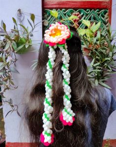 Crochet Flower Hair Accessory (Lotus)