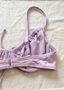 Lilac Ribbed Bra