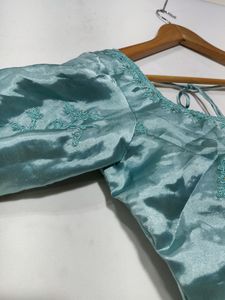 Teal Net Lehenga Choli ( Women)