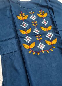 🎉Sale🎀 Colorful Mirror Work Kurti 2pc