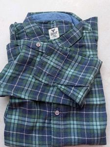 Bivol Green Plaid Flannel Shirt
