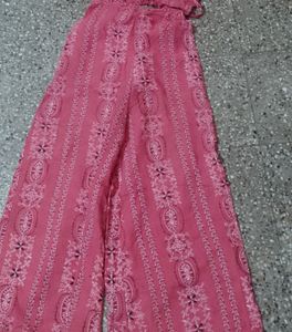 Women 2 Piece Dress Pink Colour