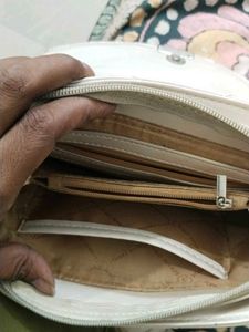 Lino Perros Cream Colour Hand Bag