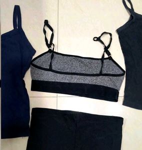 Slips, bra, biker shorts and panties