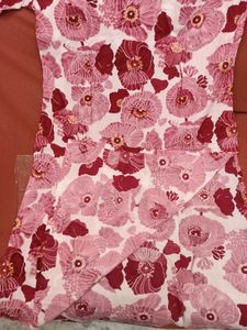 BrandNewElegant Red(Rose Shade) Floral Print Ku