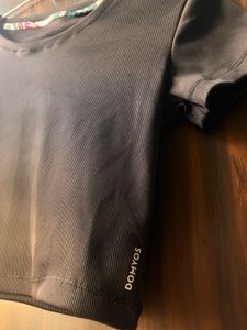 Black Cropped T-Shirt