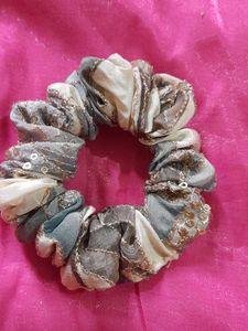 jewell like embellishment scrunchie