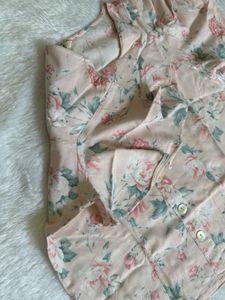 Floral Flutter Sleeve Blouse