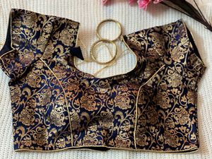 DARK BLUE READYMADE BLOUSE