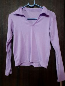Trendy Lavender Fitted Top 💜