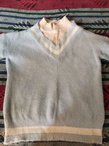 Cozy Blue V-Neck Sweater