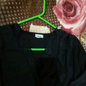 Black Bodysuit Top Bust 38