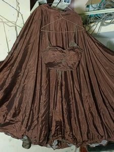 Brown silk  Lehenga Choli Set