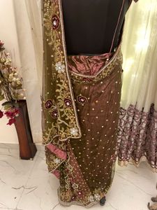 Embroider ready to wear saree