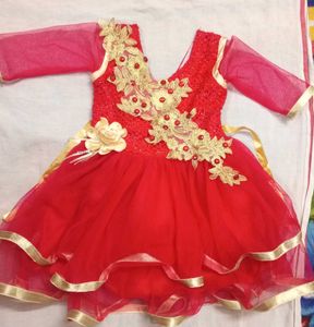 baby girl party' wear frock