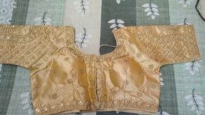Gold Embroidered Blouse For Women