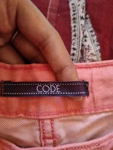 Coral Denim Jeans