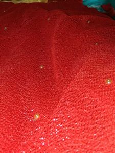 Red Dress with Ribbon Details