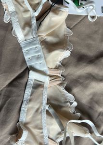 3D flower applique bra