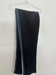 Stylish Black Pants With Button In Sides