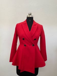 Red Peplum Blazer