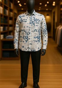 🇳🇿💫🔥 Abstract Print Button-Down Shirt