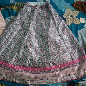 Floral Print Lehenga &amp; Choli Set