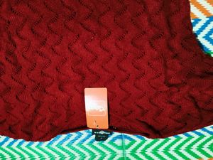 maroon Knit long Sweater