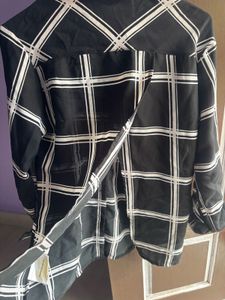 Black &amp; White Plaid Button-Down