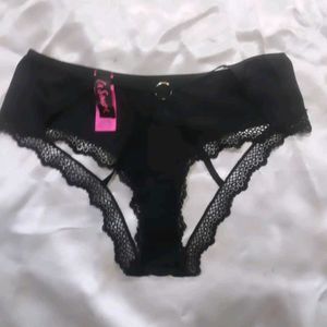 Black Lace Detail Panties