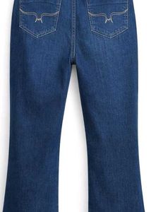 Flared high-rise light fade stretchable jeans