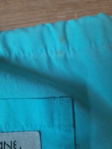 Imported Unisex Low Rise Cyan Blue Pants