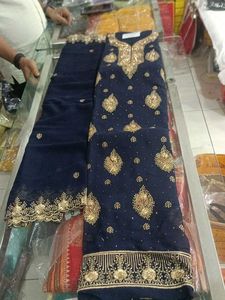 Elegant Navy Blue Embroidered Salwar Kameez