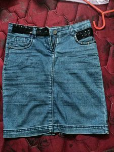 Blue Denim Skirt