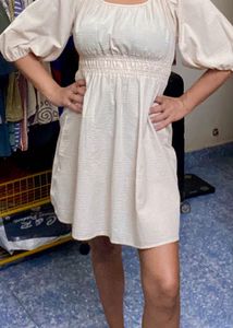 Off White Cotton Dress