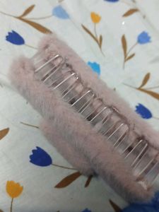 Pink Fuzzy Claw Clip