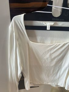 White Long Sleeve Top