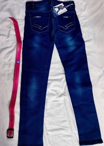 Dark Blue Denim Jeans