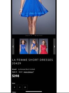 La Femme Royal Blue Cocktail Dress
