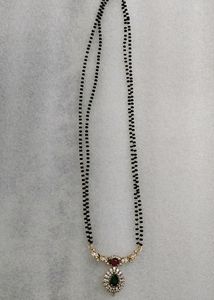 AD Mangalsutra With Stone Studded