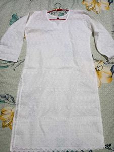 White Embroidered Kurta