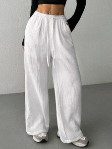 White Wide Leg Pants
