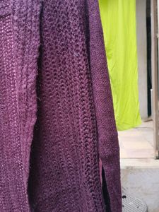 Burgundy Knit Cardigan