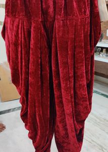 Men Sherwani Dhoti Stitched Set -Cream &amp; Maroon