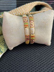 rajwada kundan Colorful Traditional Bangles