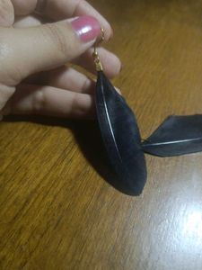 Black Feather Earrings