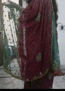 Shimmer Saree - Purple